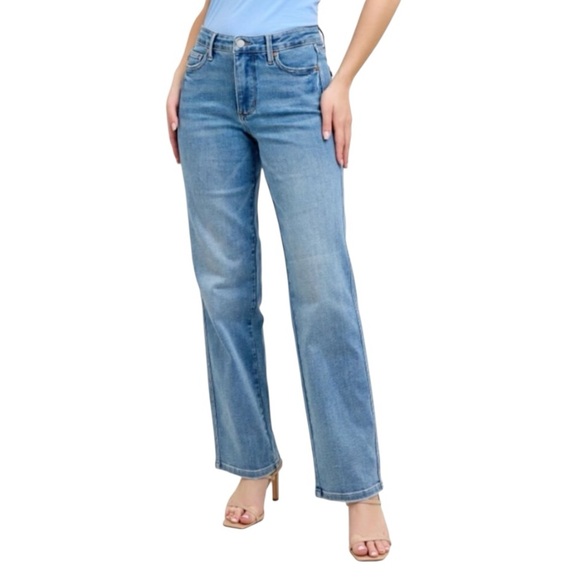Judy Blue Mid Rise Tummy Control Straight Vintage Wash Jeans 9/29 NWT